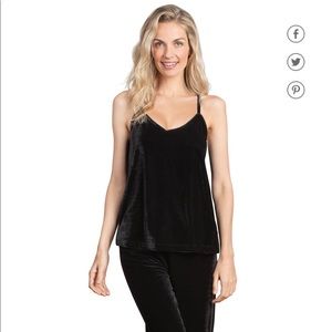 Black Velour Cami pajama set